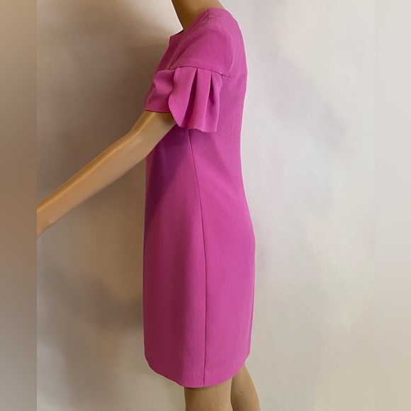 Trina Turk Jacinta Shift Dress Petal-Sleeve - Pink/Snapdragon Size 0 - Picture 7 of 16